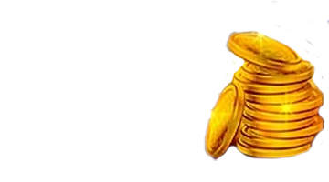 Изображение стопки золотых монет, представляющее бонус кэшбэка в Казино Vulkan Stars.